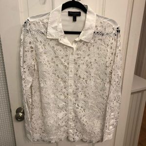 Banana republic lace button up